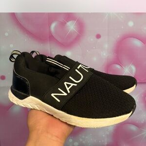 Nautica Kids Black and White Slip-On Sneakers